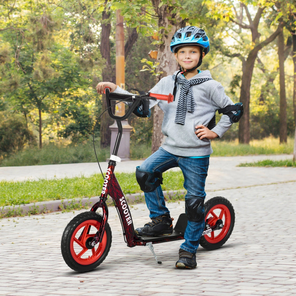 Scooter per bambini ¨C zephmum ¨C Rosso, ruote grandi, regolabile