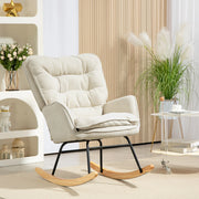 POLTRONA A DONDOLO 71x98,5x97 cm Beige in poliestere