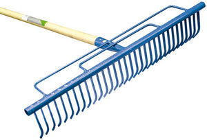 rastrello per giardino 32 denti con manico cm. 137 cod:ferx.vit12557