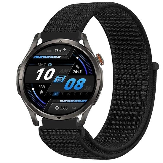 Cinturino orologio in nylon per Kospet Magic R10, Nero