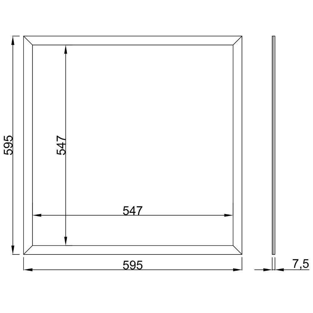 Trade Shop - Pannello 48w Luce Led Quadrato 60x60 Cm Incasso Sospensione Plafoniera Bianco - -bianco Freddo      -
