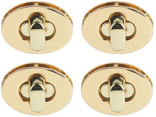 Set di 4 Tasche a Girovita Ovale in Metallo per DIY - Prodotto Artigianale - Design Elegante - Sostenibile e Solido