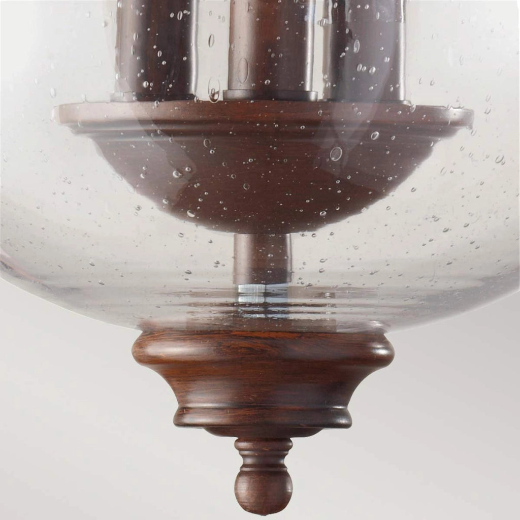 Plafoniera vintage bronzo anticato Pickering Lane 3xE14 Feiss