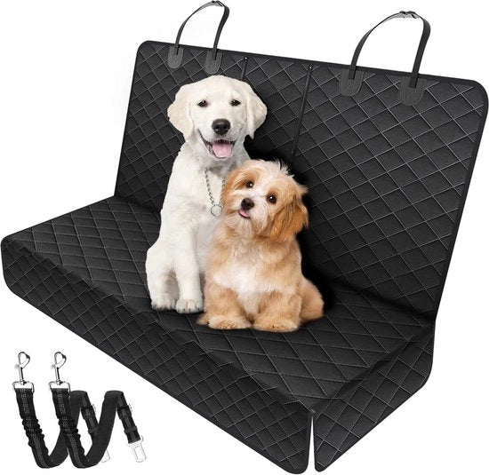 Decken per auto per sedile posteriore per cani - sostenibile e impermeabile - copertura bagagliaio per cani con cinture di sicurezza elastiche - portiere laterali