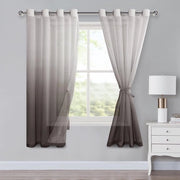Set di tende a voile da 2 pezzi con effetto colorato - Lusso - Dimensioni H 160 x B 140 cm - Adatto per camera da letto/soggiorno - Alta qualità