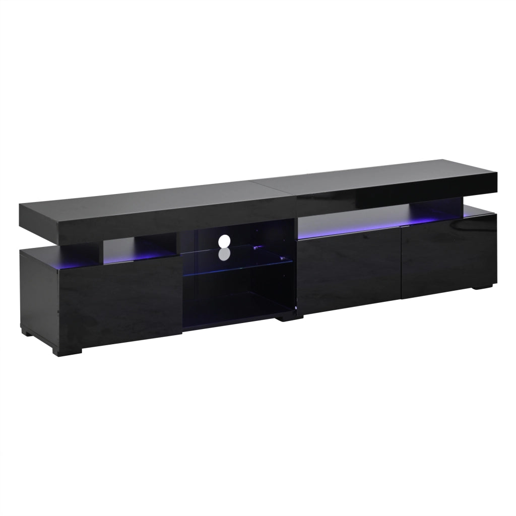 Mobile TV Basso ¨C MINIMAL ¨C Nero, Truciolato, 3 Ante, 180x35x45 cm