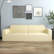 Fodera Elasticizzata Divano 3 Posti in Jersey Poliestere Crema cod mxl 52929