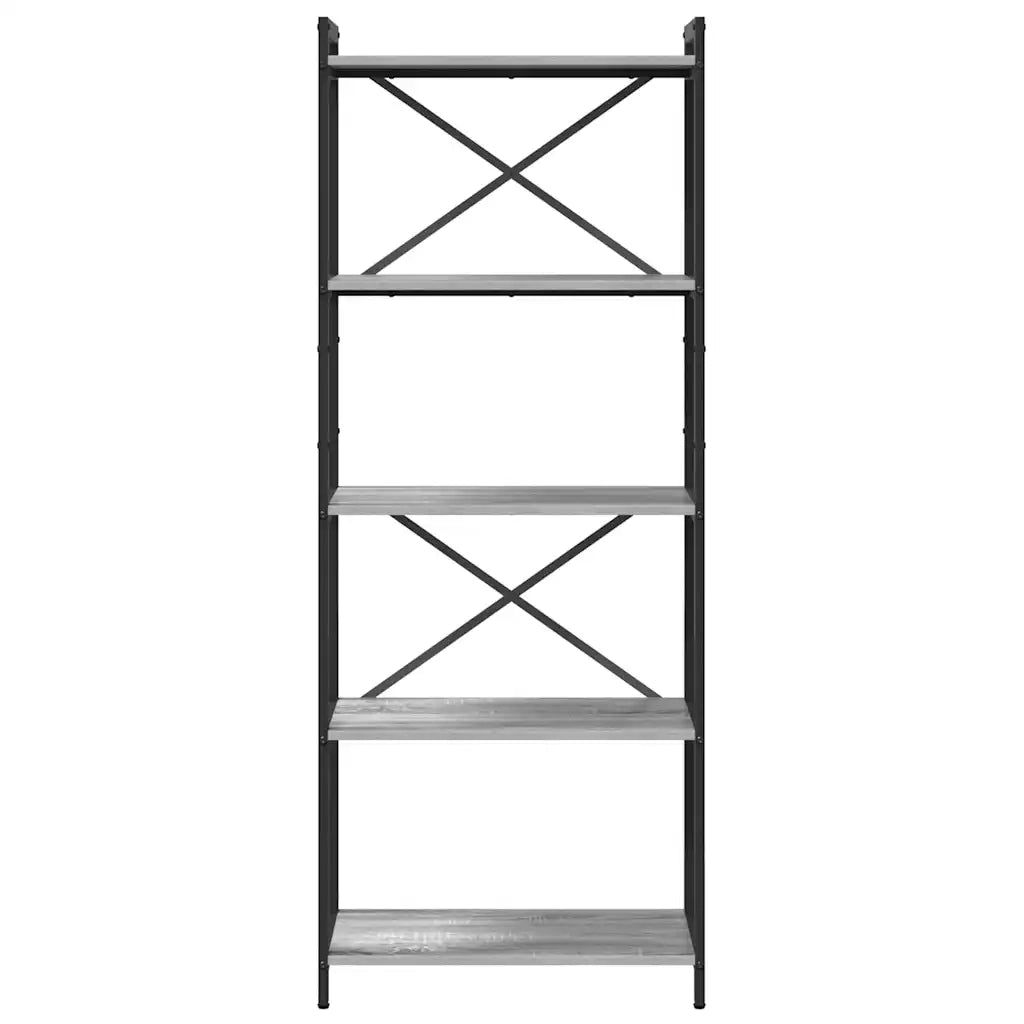 Libreria Grigio sonoma 60 x 30 x 155 cm Legno multistrato 868386