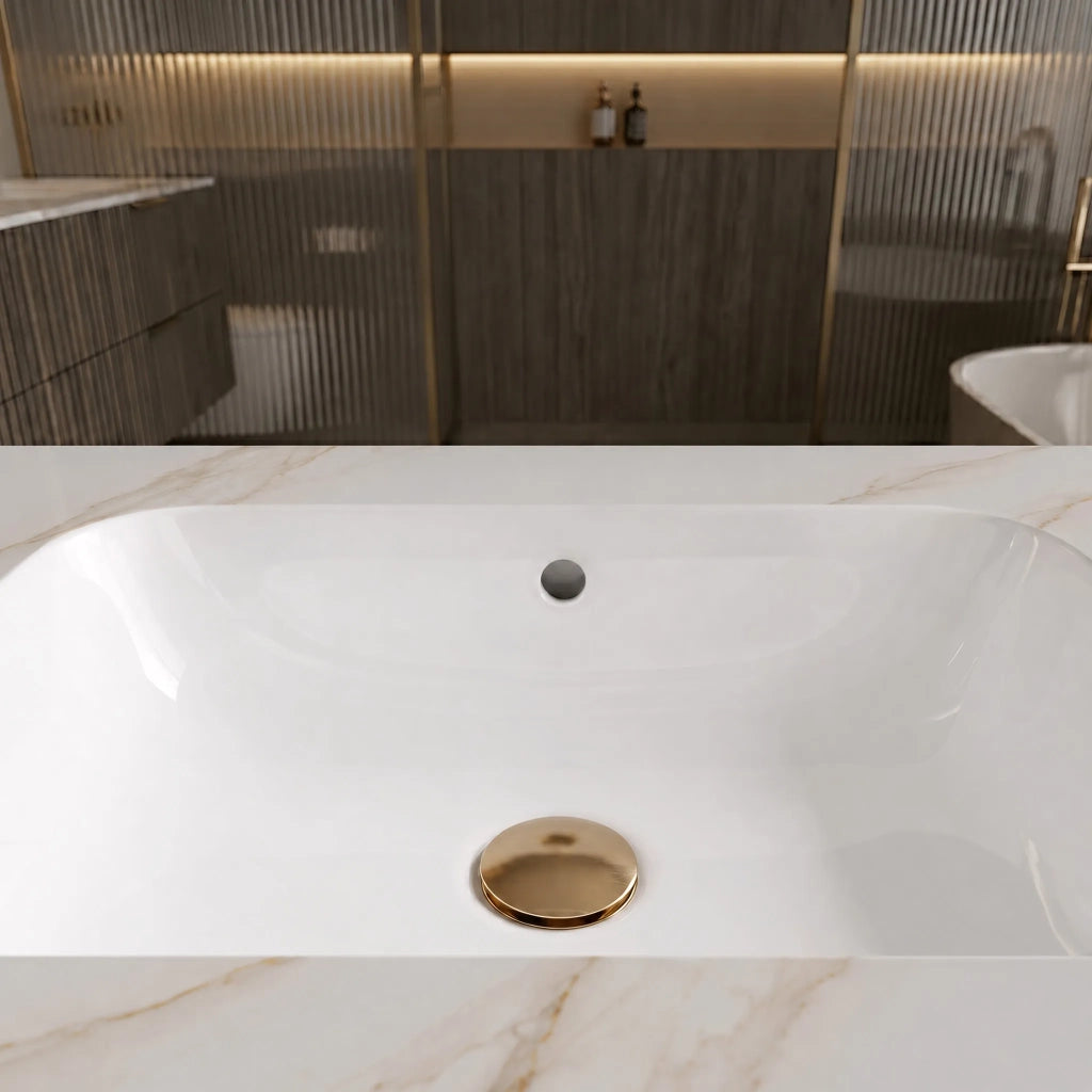 Lavabo Sospeso Rea Aresa Grey Gold 60