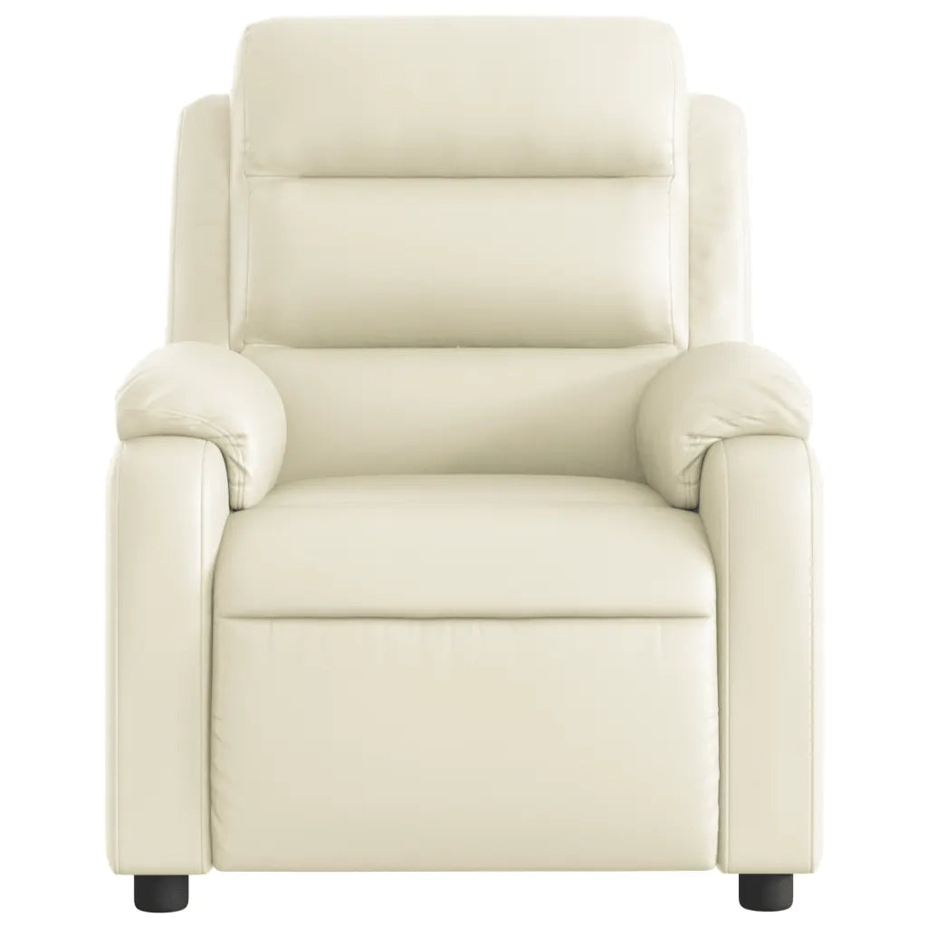 Divano Sedia-Poltrona Reclinabile Elettrica Crema in Similpelle 986991