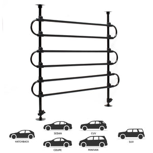 Griglia divisoria per auto regolabile in altezza e larghezza, modello C