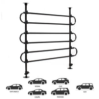 Griglia divisoria per auto regolabile in altezza e larghezza, modello C