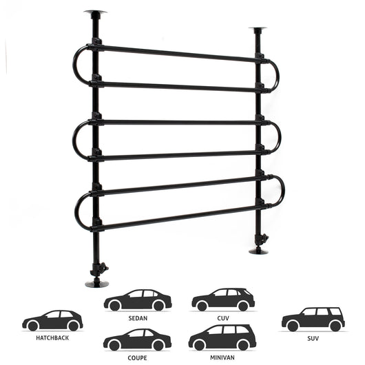 Griglia divisoria per auto regolabile in altezza e larghezza, modello C