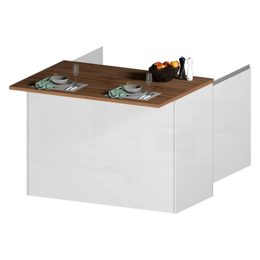 Cucinino Armend, Cucina 3 Cassetti, Elettrodomestici non inclusi, Made in Italy, Bianco Lucido