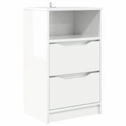 Comodino | Armadio da Notte | Mobiletto da notte Bianco Lucido 40 x 30 x 467 cm Legno multistrato