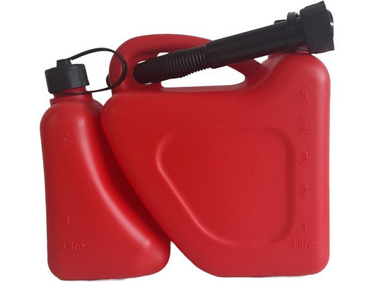 tanica in plastica omologata per carburante doppio uso lt. 2+5 cod:ferx.vit52948