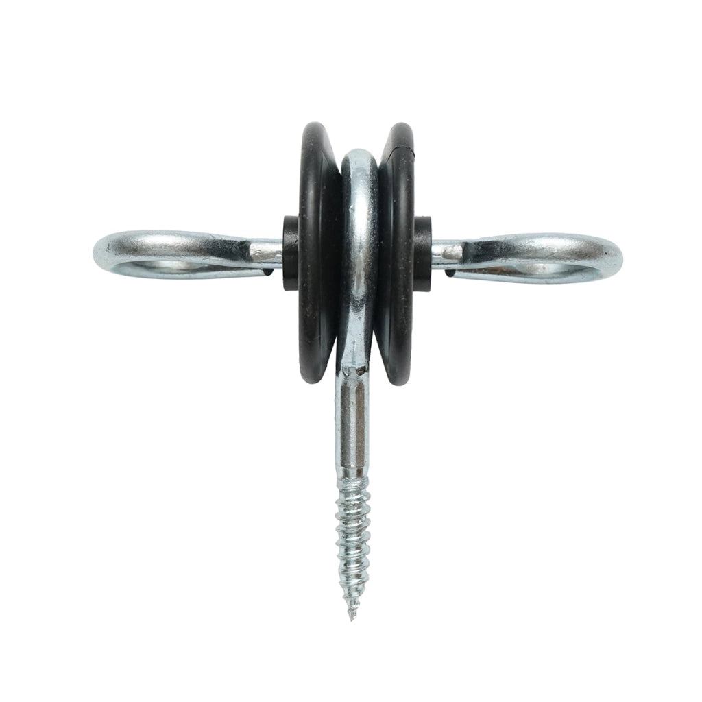 Isolatore in acciaio inossidabile con ancoraggio doppio, 5.9 mm, 90x86 mm, per recinzione elettrica, Breckner Germany
