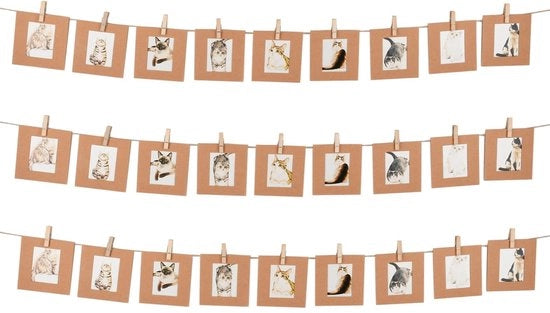 Decorazione per Parete con Fotografie - Mini Lenzuola per Fotografie - 30 pezzi - Materiale Papier Karton - Supporto per Fotografie - Compatibile con Instax Mini Fujifilm - Decorazioni per Fotografie Uniche