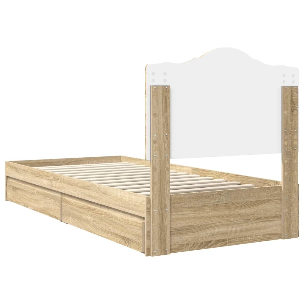 Letto con Contenitore con cassetto Rovere Sonoma 70 x 190 cm 3413557