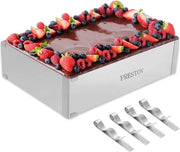 Fornello rettangolare, regolabile, 8 cm, alta qualità tedesca, rettangolare, regolabile, forno professionale per torte multi-strato e decorazione, lavastoviglie resistente