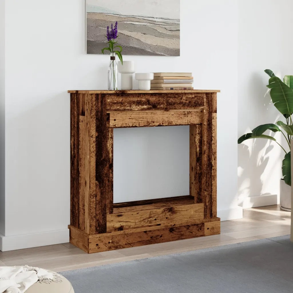 vidaXL Cornice per Camino Legno Antico 90x30x90 cm in Truciolato