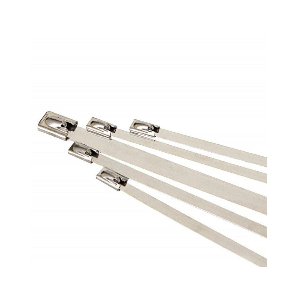 Trade Shop - Set 21pz Fascette Metallo Sigillo 4.6x300mm Auto Stringenti Cablaggi Fermacavo -