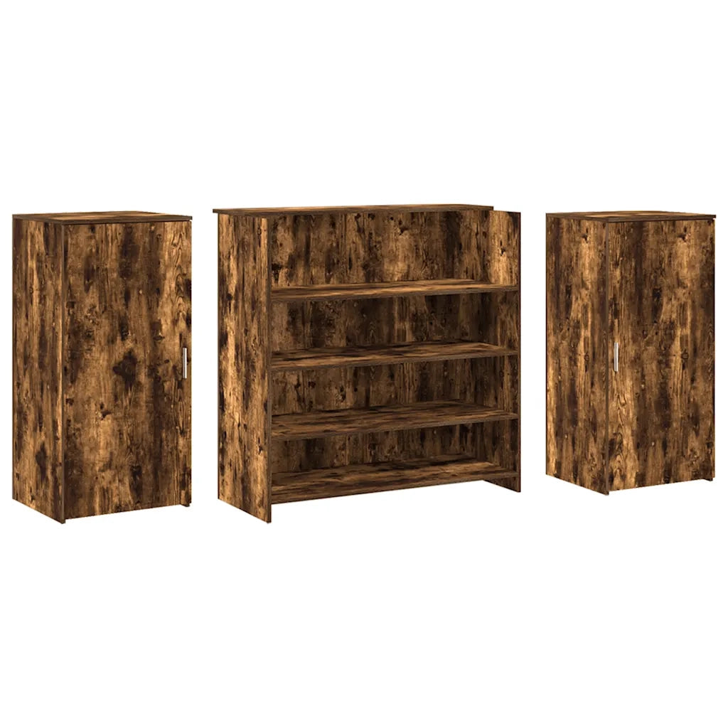 Banco Reception Rovere Fumo 200x50x103,5cm in Legno Multistrato 3324182