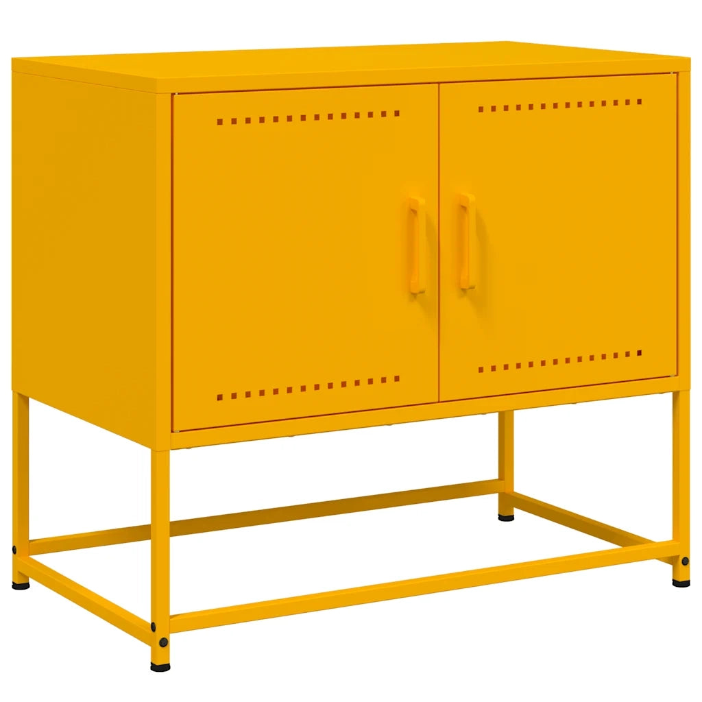 Mobile TV Giallo Senape 68,5x39x60,5 cm in Acciaio 846473