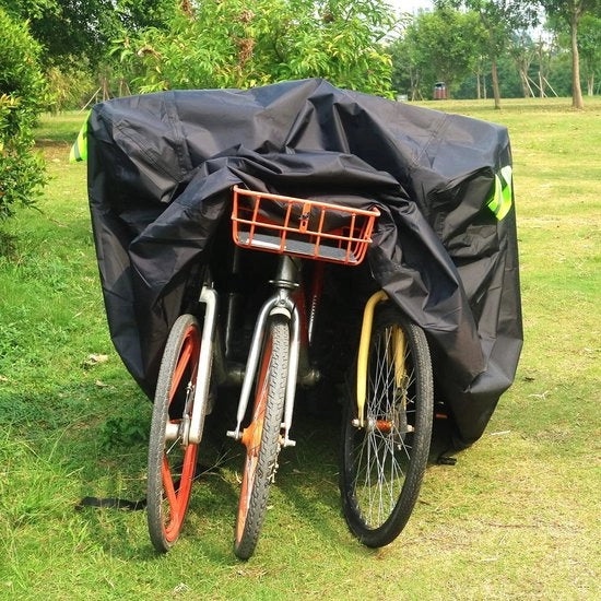 Scothecchi grandi, impermeabili, per il tettuccio delle biciclette, per 2 a 3 biciclette, robusti, 210D-Oxford nero, impermeabili per edifici, anti-polvere, anti-pioggia, UV