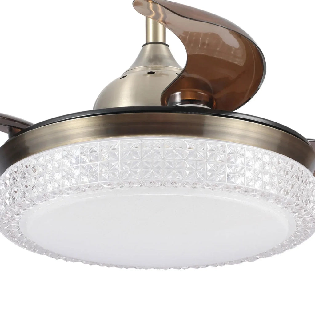 LÚZETE - VENTILADOR DE TECHO LED 28W REGOLAMENTO 4 LEGISLABILE DI MOTORE GIURIDICA