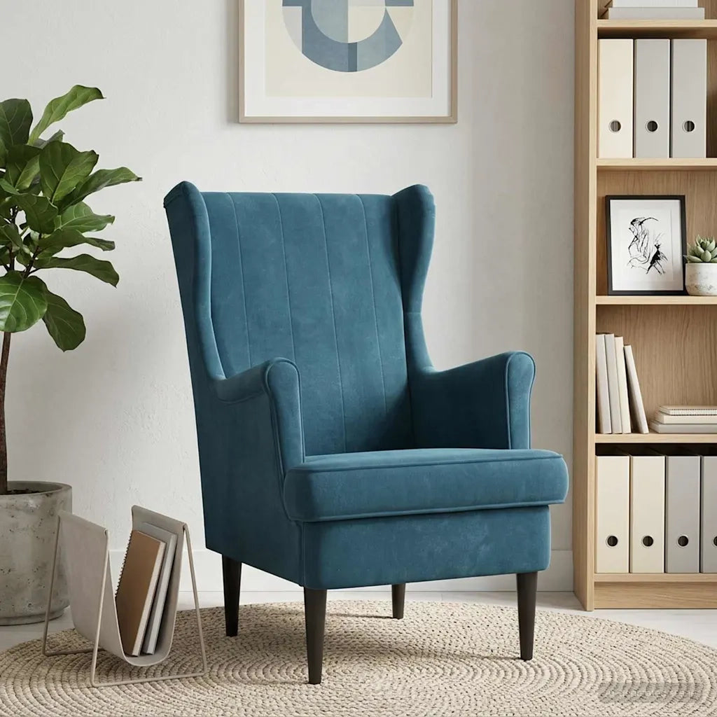 Poltrona Blu Velluto 42029945
