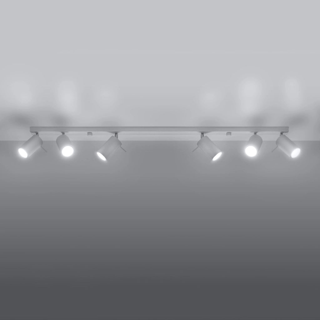 Plafoniera TORQUE 6 luci bianca Pure Lume GU10 orientabili