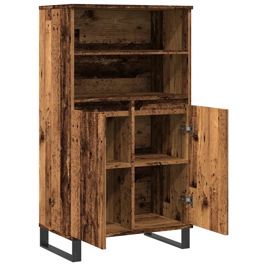 Credenza-Buffet-Armadio da cucina Legno Antico 60x36x110 cm in Legno Multistrato 478232