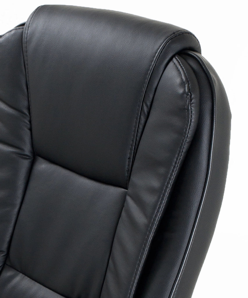 Poltrona da ufficio presidenziale ergonomica in ecopelle modello Smoke  con supporto lombare
