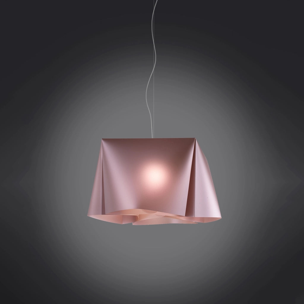 Sospensione Moderna Wanda Polilux ® Pink Metal E Metallo Cromo 1 Luce E27