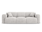 Cosmopolitan Design - Divano "Nolio" 3 posti in ciniglia grigio chiaro 
