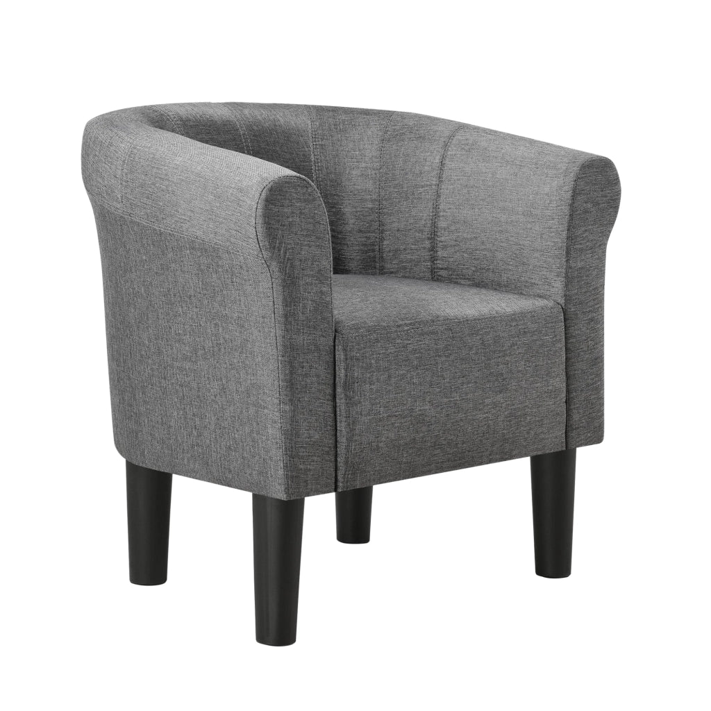 Poltrona lounge seduta in tessuto di poliestere 70 cm grigio scuro 03_0001935