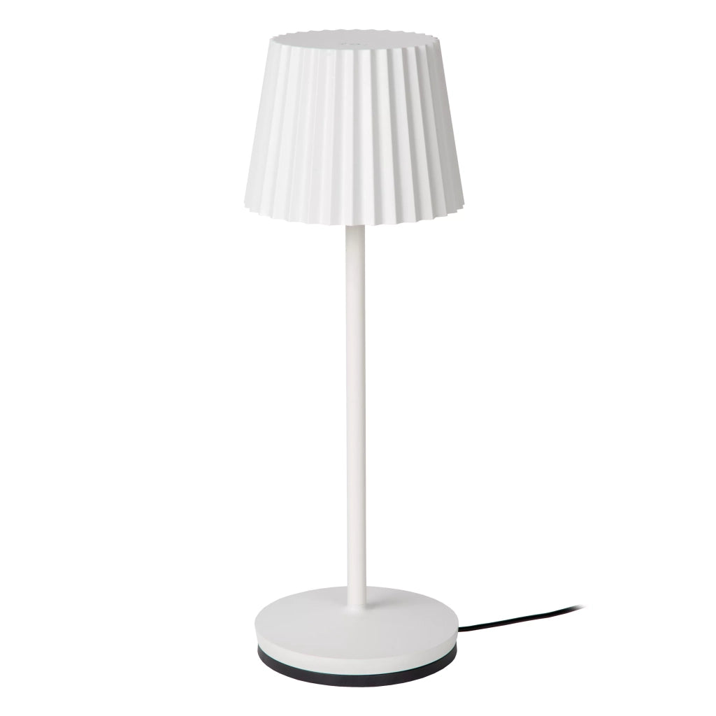 Lampada da tavolo outdoor bianca LED 2W ricaricabile Lucide