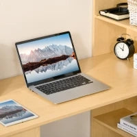 Scrivania Computer con Libreria Salvaspazio, Tavolo da Pranzo per Ufficio e Studio in Truciolato 120x55x120 cm
