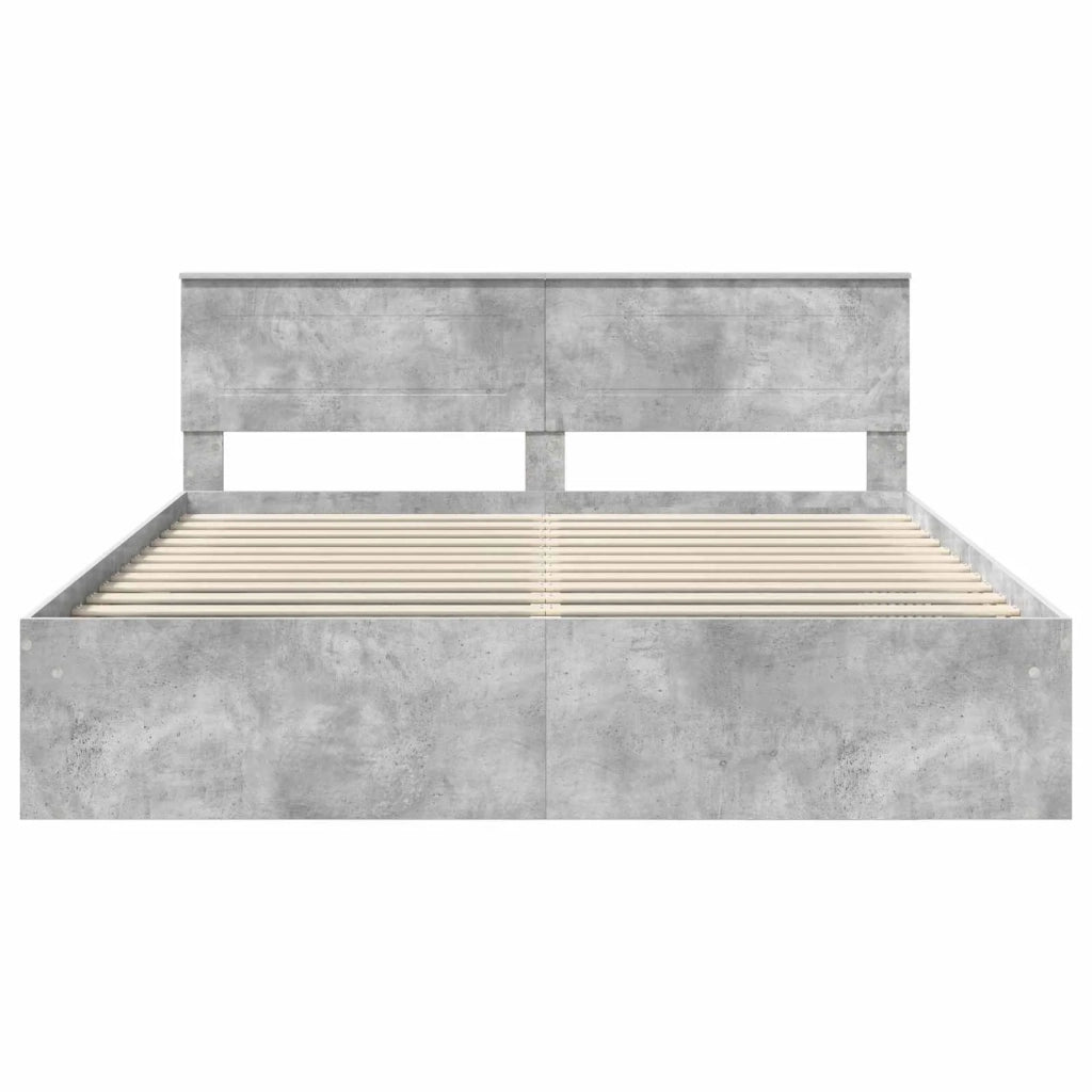 Struttura del letto Calcestruzzo 180 x 200 cm Legno multistrato