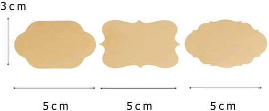 Etichette per etichettatura a secco 300 pezzi - Adesivi autoadesivi - Descrivibili - Impermeabili - Adesivi decorativi - Materiale di alta qualità - 5 cm di larghezza/3 cm di altezza - Etichette