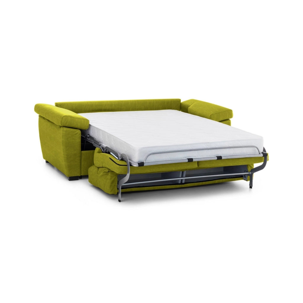 Contrada, Divano Letto 2 Posti Sfoderabile Made in Italy, 205x95 cm Verde