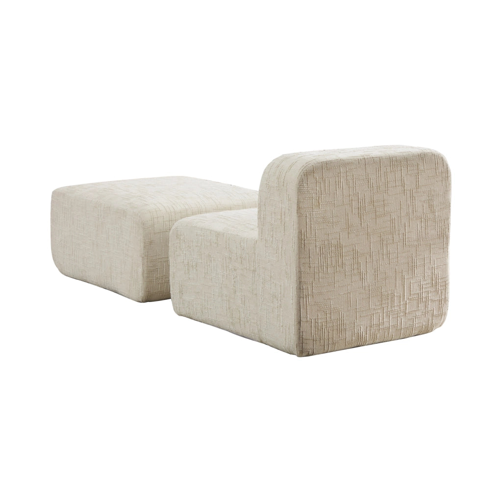 Poltrona reclinabile, poltrona modulare, tessuto chenille, schiuma ad alta elasticit¨¤ 30D, beige