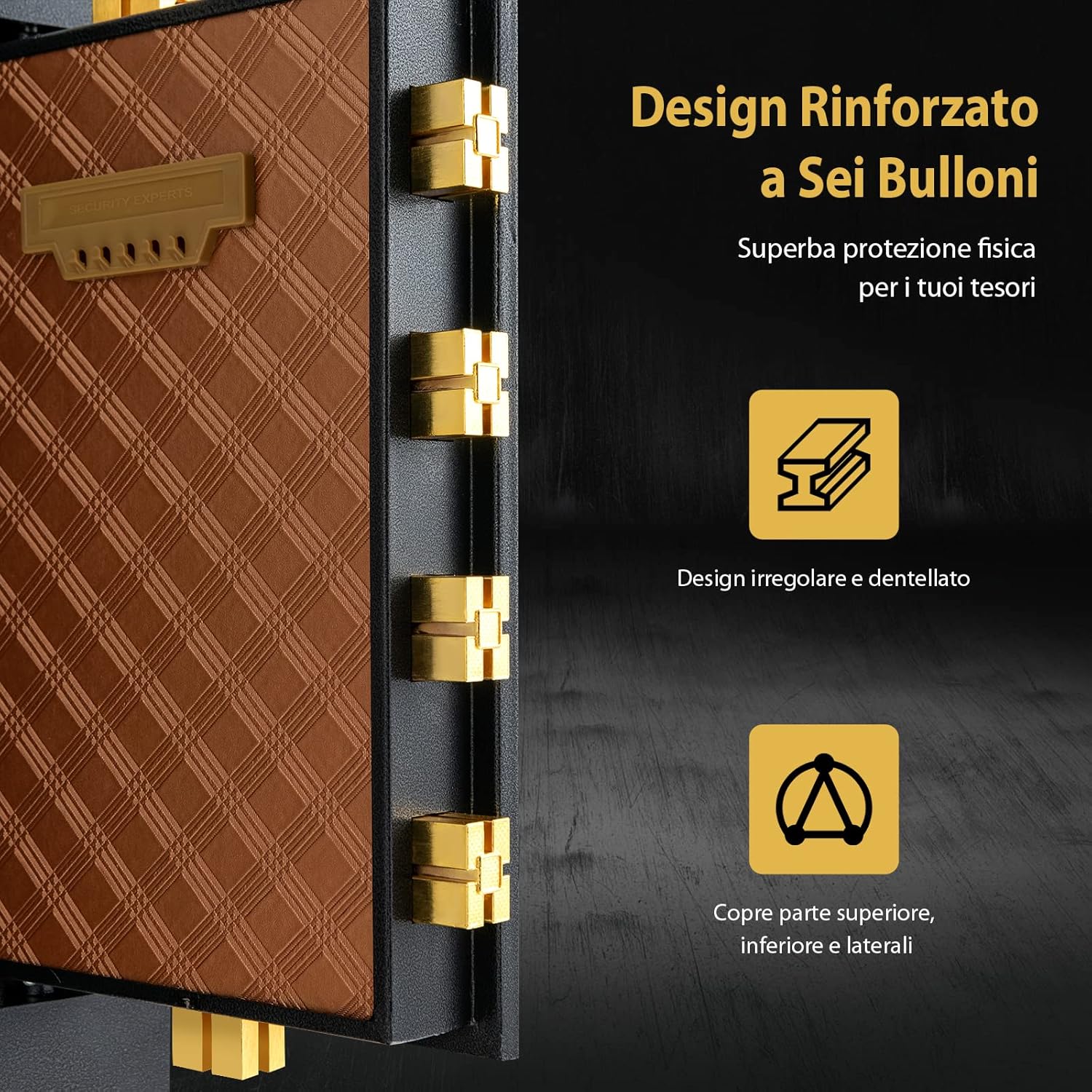 Cassetta di Sicurezza, Cassaforte di Sicurezza con Tastiera Digitale e Serratura a Chiave, in Acciaio con Ripiano Rimovibile, 35,5x38x59 cm