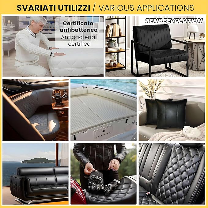 Tessuto FintaPelle Nautica Tappezzeria Alta Qualità "PRUATEK" - Colore ROMBI BEIGE CHIARO 0375 - Morbida e Resistente - Vendita al Metro - H.140