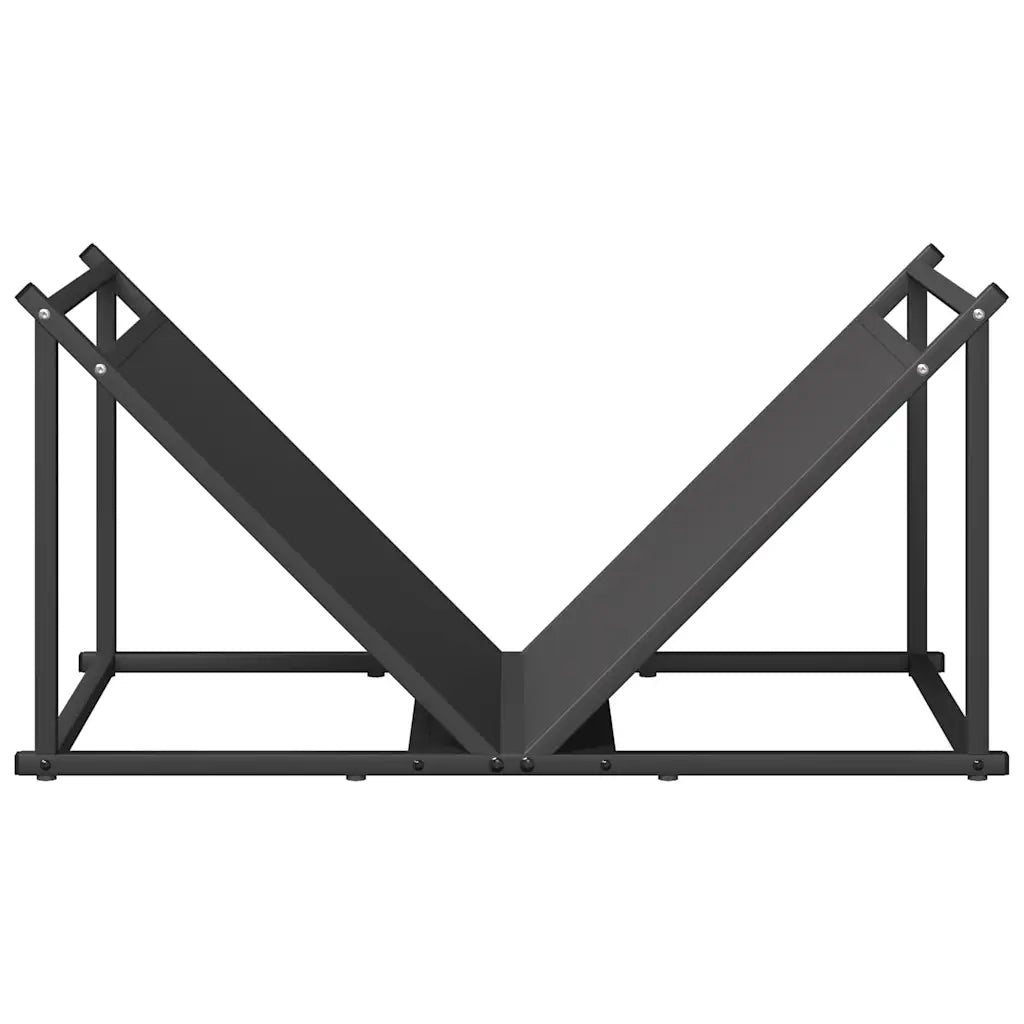 Rastrelliera per Legna da Ardere Nera 70x43x34,5 cm CFW6989499