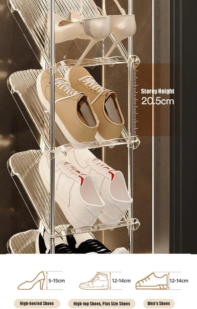 scarpiera Scarpiera Multistrato, ripiano Alto per Scarpe Verticale per Ingresso, Supporto per scarpiera Multistrato per Armadio Stretto, Armadio per corridoio, Soggiorno, Bagno