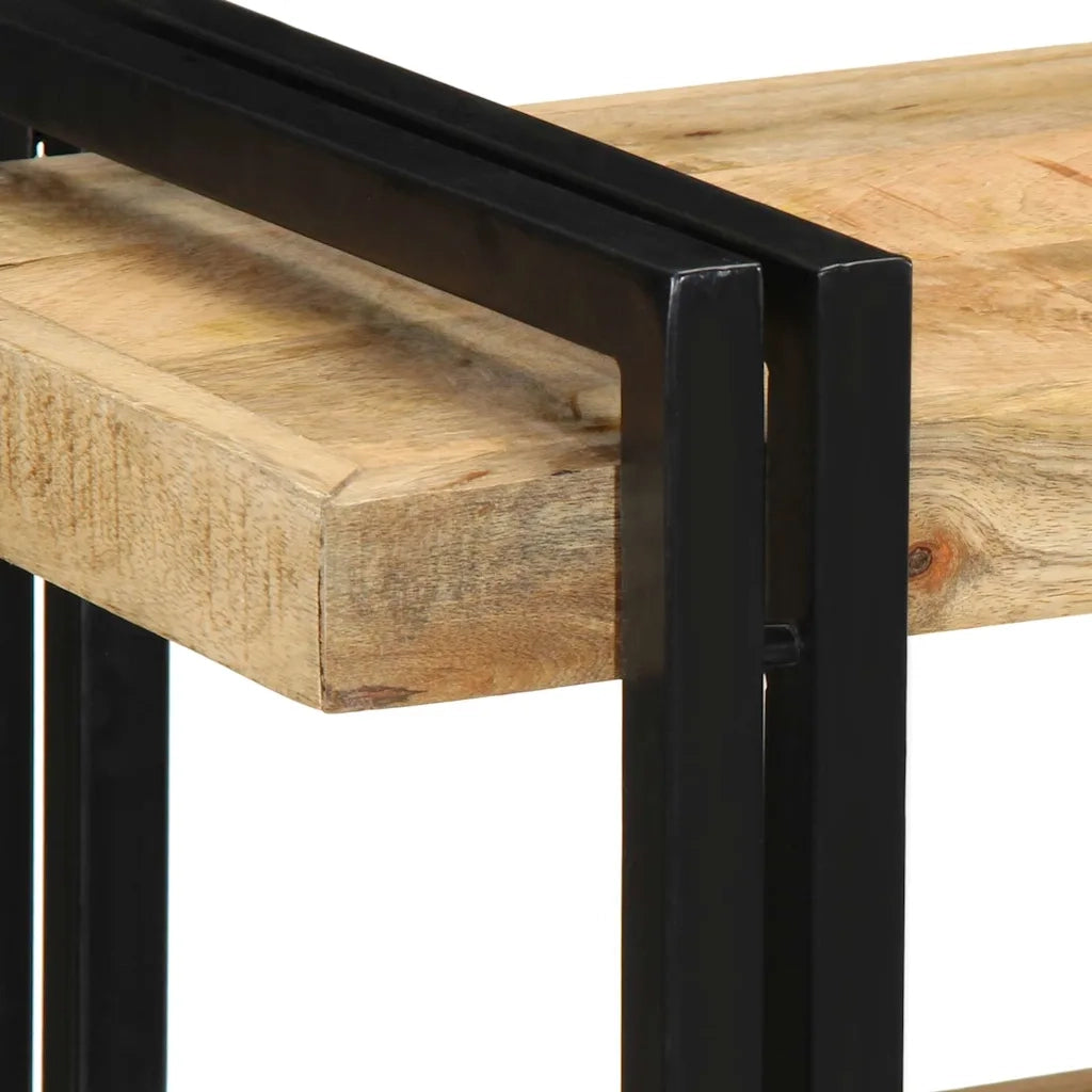 Mensola da Parete 70x33x35 cm in Legno Massello di Mango Grezzo 4017482