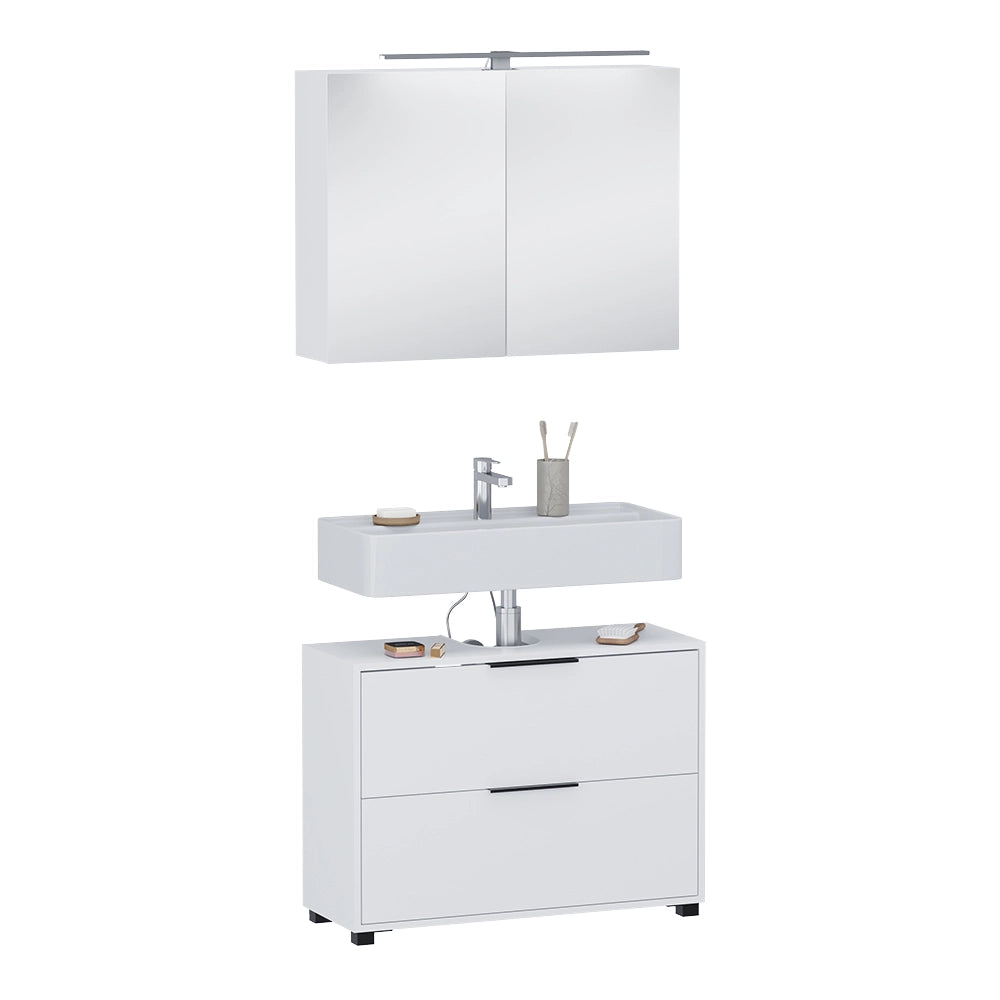 Vicco Set di mobili da bagno Bianco 2 parti