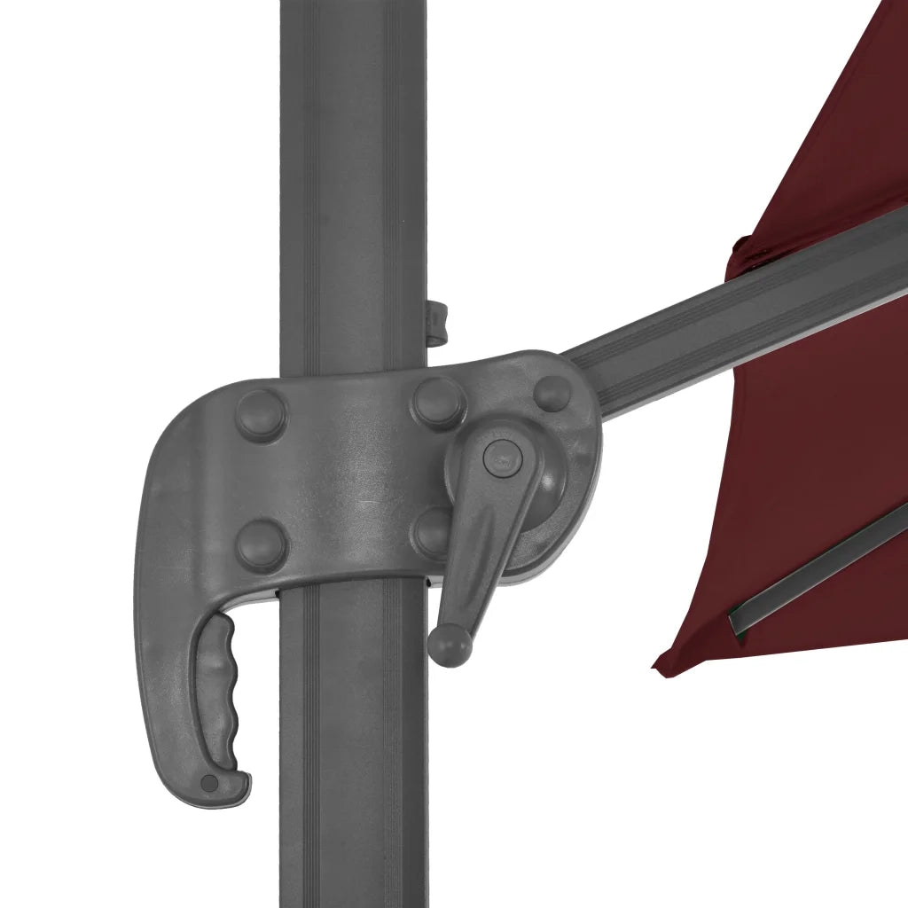 Ombrellone a Sbalzo con Palo in Alluminio 400x300 cm Bordeaux 312315